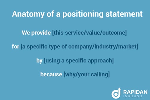 Anatomy of a positioning statement